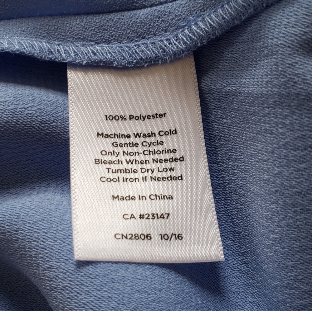 Talbots Periwinkle Scallop Hem Blouse - Picture 6 of 6